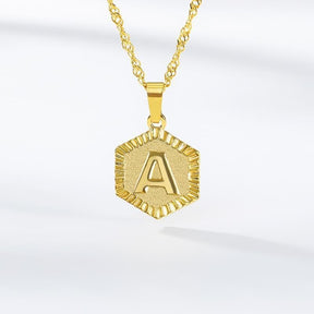 Letter Necklace with Custom Gold Initial Pendant