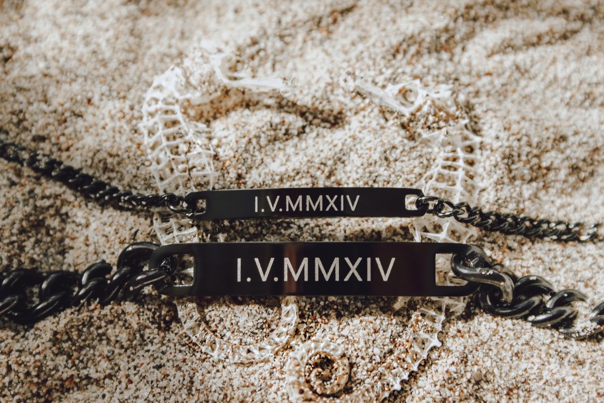 Matching Couple Bracelets with Customized Engraving