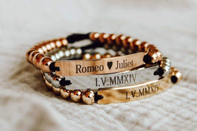 Personalized Distance Bracelets with Engraving