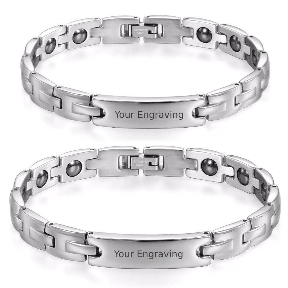 Personalized High-Quality Steel Bracelets for Couples