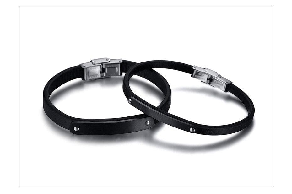 Personalized Leather Bracelets with Custom Engraving