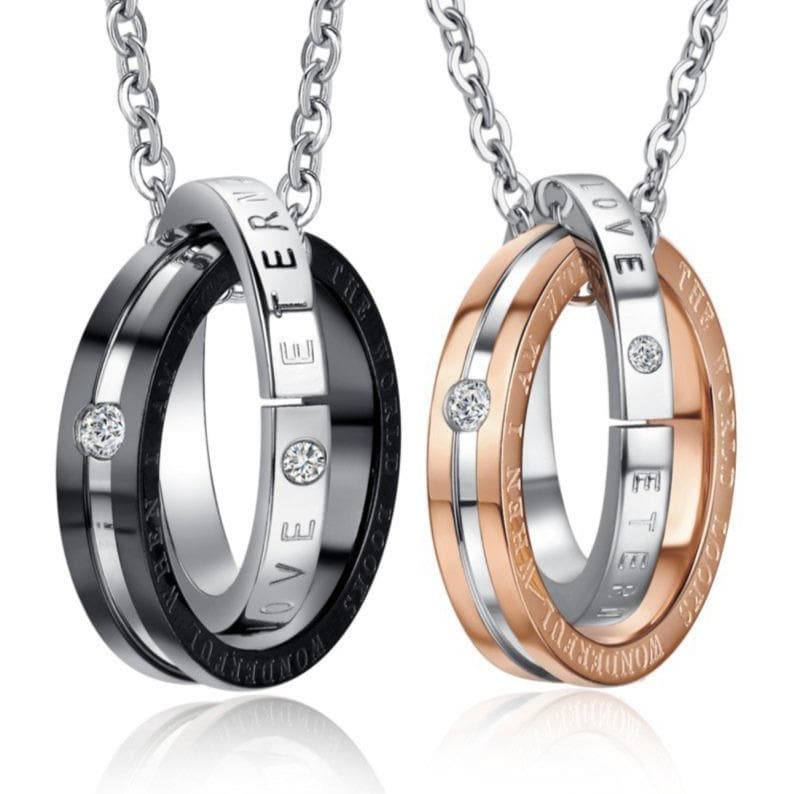 Matching Eternal Love Promise Rings with Necklaces