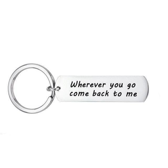 Wherever you go come back to me - Love Keychain